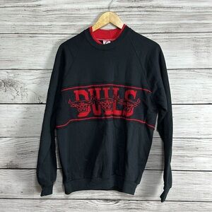 Vintage Chicago Bulls Jerzees Pullover Crewneck Sweater USA Made XL